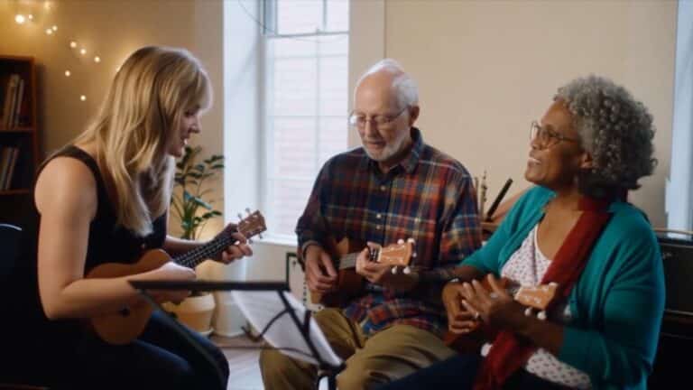Annie Bonsignore teaching seniors in a home setting