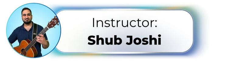 Web banner showing Shub Joshi as instructor